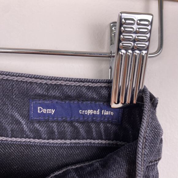 Citizens of Humanity Demy High-Rise Cropped Flare Jeans in Black 24 - Picture 6 of 8